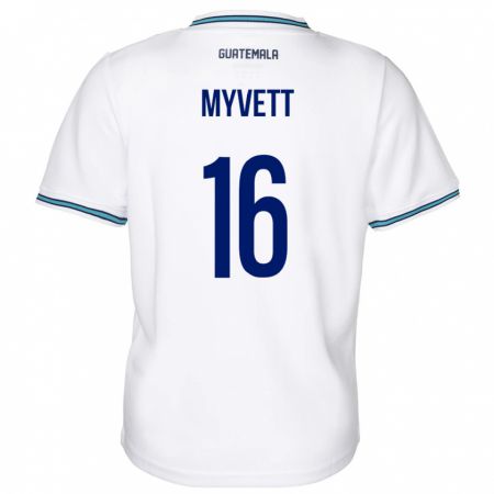 Kandiny Gyermek Guatemala Jemery Myvett #16 Fehér Hazai Jersey 24-26 Mez Póló Ing