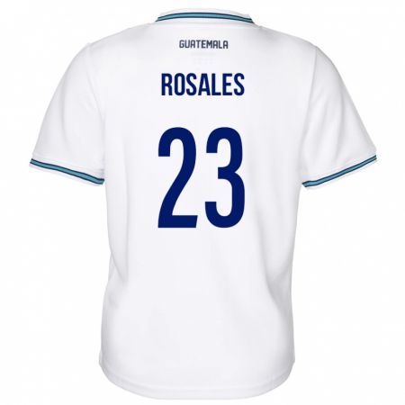 Kandiny Gyermek Guatemala Yareni Rosales #23 Fehér Hazai Jersey 24-26 Mez Póló Ing