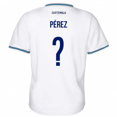 Kandiny Gyermek Guatemala Mary Pérez #0 Fehér Hazai Jersey 24-26 Mez Póló Ing