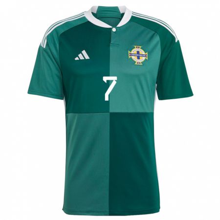 Kandiny Gyermek Észak-Írország Conor Mcmenamin #7 Zöld Hazai Jersey 24-26 Mez Póló Ing