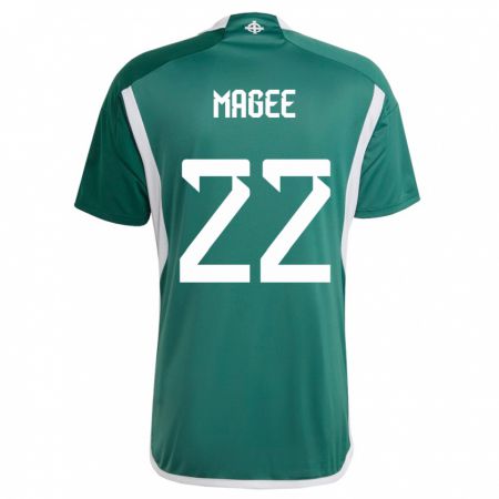 Kandiny Gyermek Észak-Írország Abbie Magee #22 Zöld Hazai Jersey 24-26 Mez Póló Ing