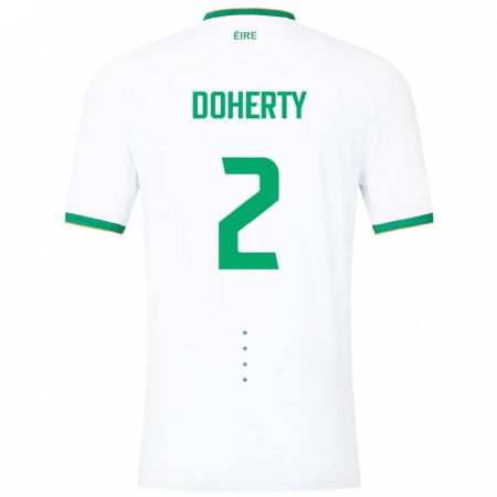 Kandiny Gyermek Ír-Sziget Matt Doherty #2 Fehér Idegenbeli Jersey 24-26 Mez Póló Ing