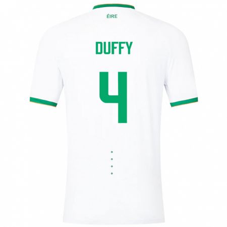 Kandiny Gyermek Ír-Sziget Shane Duffy #4 Fehér Idegenbeli Jersey 24-26 Mez Póló Ing