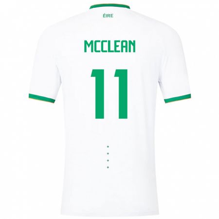 Kandiny Gyermek Ír-Sziget James Mcclean #11 Fehér Idegenbeli Jersey 24-26 Mez Póló Ing