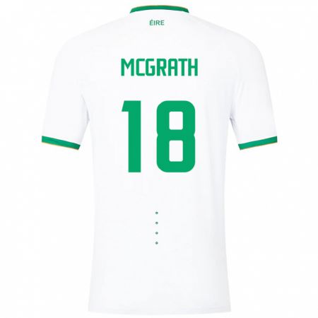 Kandiny Gyermek Ír-Sziget Jamie Mcgrath #18 Fehér Idegenbeli Jersey 24-26 Mez Póló Ing