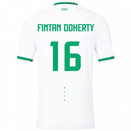 Kandiny Gyermek Ír-Sziget Fintan Doherty #16 Fehér Idegenbeli Jersey 24-26 Mez Póló Ing