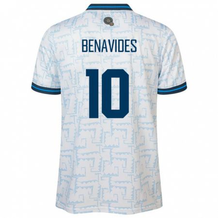 Kandiny Gyermek Salvador Matthew Benavides #10 Fehér Idegenbeli Jersey 24-26 Mez Póló Ing