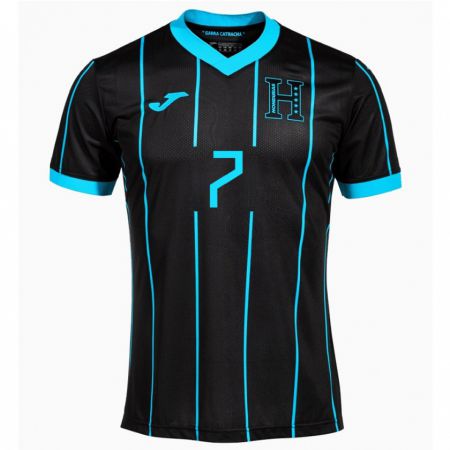 Kandiny Gyermek Honduras Nixon Cruz #7 Fekete Idegenbeli Jersey 24-26 Mez Póló Ing