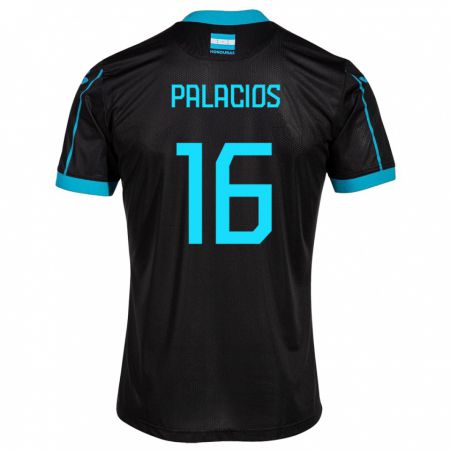 Kandiny Gyermek Honduras Danilo Palacios #16 Fekete Idegenbeli Jersey 24-26 Mez Póló Ing