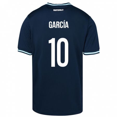 Kandiny Gyermek Guatemala Gabriel García #10 Kék Idegenbeli Jersey 24-26 Mez Póló Ing