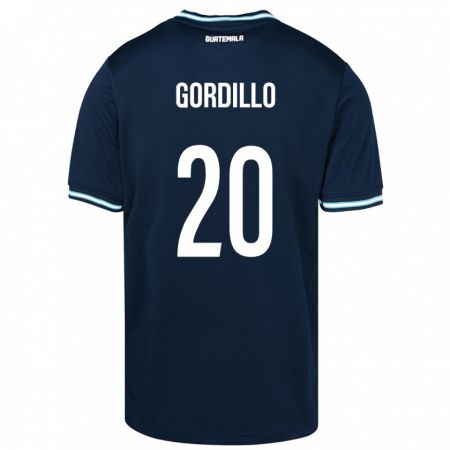 Kandiny Gyermek Guatemala Gerardo Gordillo #20 Kék Idegenbeli Jersey 24-26 Mez Póló Ing