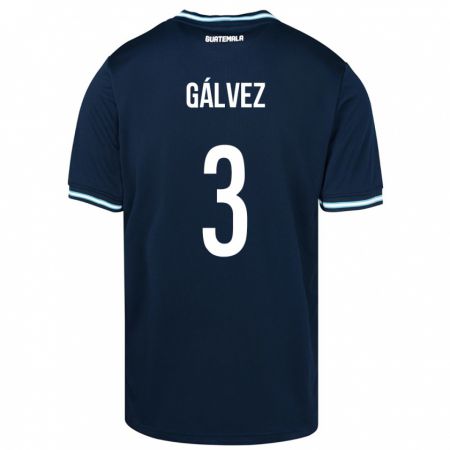 Kandiny Gyermek Guatemala Fredy Gálvez #3 Kék Idegenbeli Jersey 24-26 Mez Póló Ing