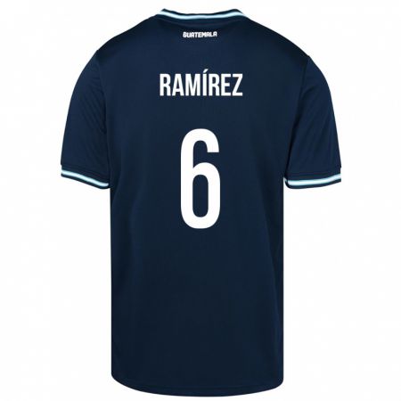 Kandiny Gyermek Guatemala Kevin Ramírez #6 Kék Idegenbeli Jersey 24-26 Mez Póló Ing