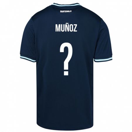 Kandiny Gyermek Guatemala Rudy Muñoz #0 Kék Idegenbeli Jersey 24-26 Mez Póló Ing