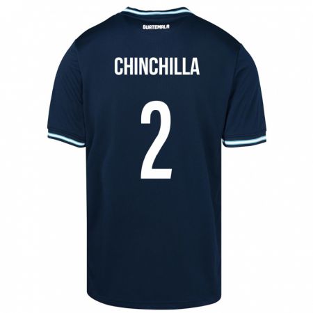 Kandiny Gyermek Guatemala Nicolás Chinchilla #2 Kék Idegenbeli Jersey 24-26 Mez Póló Ing