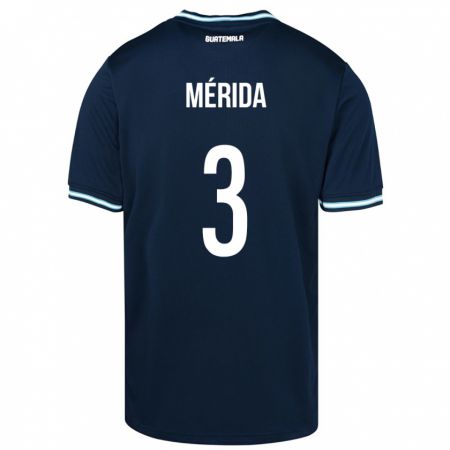 Kandiny Gyermek Guatemala Daniel Mérida #3 Kék Idegenbeli Jersey 24-26 Mez Póló Ing