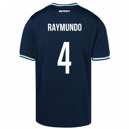 Kandiny Gyermek Guatemala Cristopher Raymundo #4 Kék Idegenbeli Jersey 24-26 Mez Póló Ing