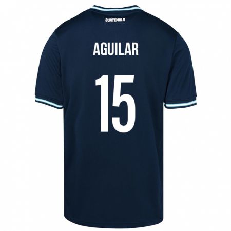 Kandiny Gyermek Guatemala Carlos Aguilar #15 Kék Idegenbeli Jersey 24-26 Mez Póló Ing