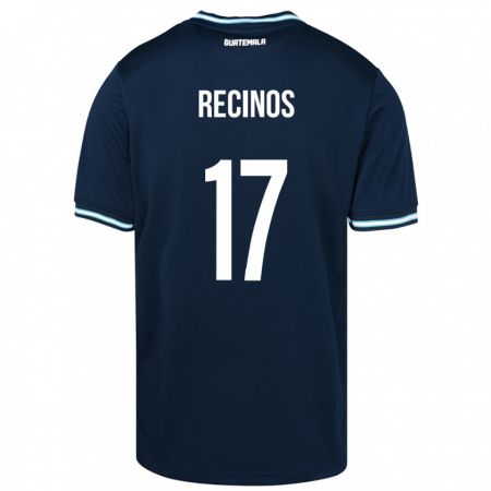 Kandiny Gyermek Guatemala Antony Recinos #17 Kék Idegenbeli Jersey 24-26 Mez Póló Ing