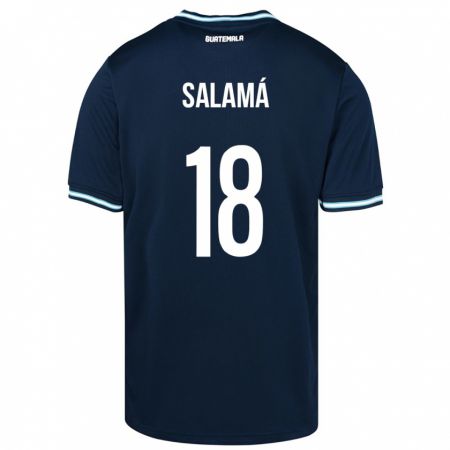 Kandiny Gyermek Guatemala Anthony Salamá #18 Kék Idegenbeli Jersey 24-26 Mez Póló Ing