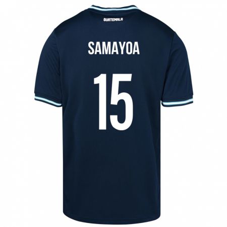 Kandiny Gyermek Guatemala Giselle Samayoa #15 Kék Idegenbeli Jersey 24-26 Mez Póló Ing