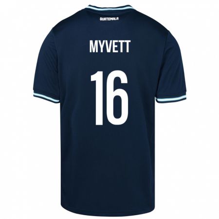 Kandiny Gyermek Guatemala Jemery Myvett #16 Kék Idegenbeli Jersey 24-26 Mez Póló Ing