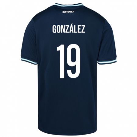 Kandiny Gyermek Guatemala Karen González #19 Kék Idegenbeli Jersey 24-26 Mez Póló Ing