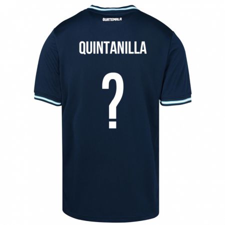 Kandiny Gyermek Guatemala Anayelli Quintanilla #0 Kék Idegenbeli Jersey 24-26 Mez Póló Ing