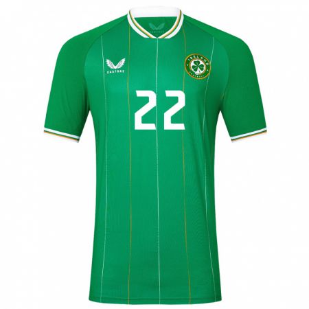 Kandiny Férfi Ír-Sziget Connor O'riordan #22 Zöld Hazai Jersey 24-26 Mez Póló Ing