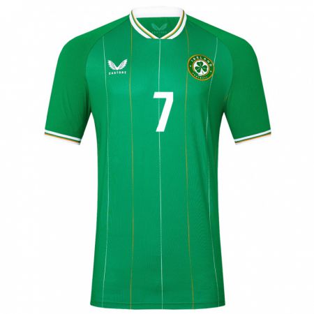 Kandiny Férfi Ír-Sziget Callum Robinson #7 Zöld Hazai Jersey 24-26 Mez Póló Ing