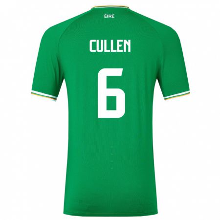 Kandiny Férfi Ír-Sziget Josh Cullen #6 Zöld Hazai Jersey 24-26 Mez Póló Ing