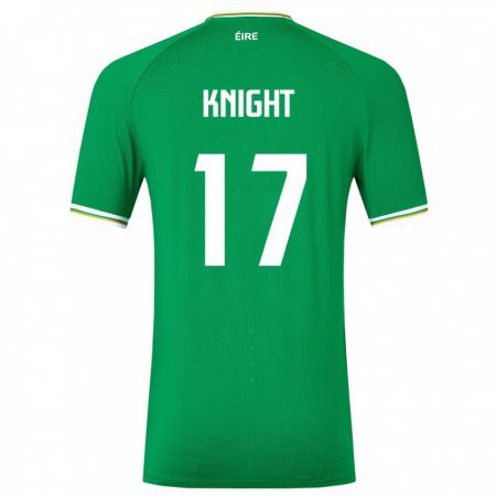 Kandiny Férfi Ír-Sziget Jason Knight #17 Zöld Hazai Jersey 24-26 Mez Póló Ing