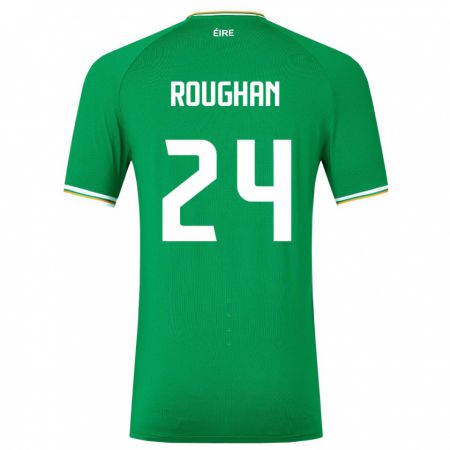 Kandiny Férfi Ír-Sziget Sean Roughan #24 Zöld Hazai Jersey 24-26 Mez Póló Ing