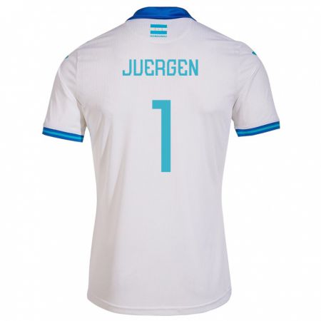 Kandiny Férfi Honduras Juergen García #1 Fehér Hazai Jersey 24-26 Mez Póló Ing