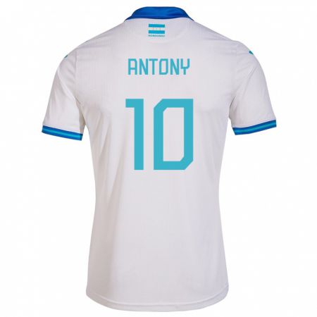 Kandiny Férfi Honduras Antony García #10 Fehér Hazai Jersey 24-26 Mez Póló Ing