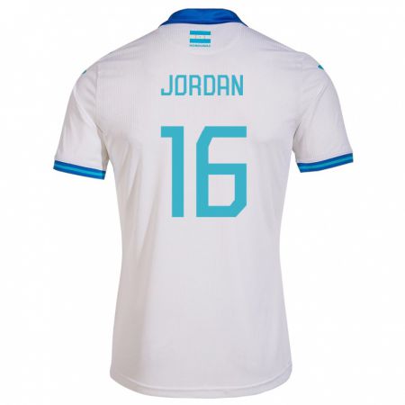 Kandiny Férfi Honduras Jordan García #16 Fehér Hazai Jersey 24-26 Mez Póló Ing