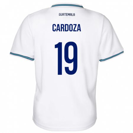 Kandiny Férfi Guatemala Elmer Cardoza #19 Fehér Hazai Jersey 24-26 Mez Póló Ing