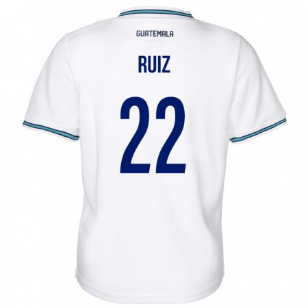 Kandiny Férfi Guatemala Kevin Ruiz #22 Fehér Hazai Jersey 24-26 Mez Póló Ing
