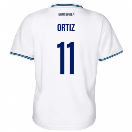 Kandiny Férfi Guatemala Andersson Ortiz #11 Fehér Hazai Jersey 24-26 Mez Póló Ing