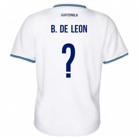 Kandiny Férfi Guatemala Brandon De Leon #0 Fehér Hazai Jersey 24-26 Mez Póló Ing