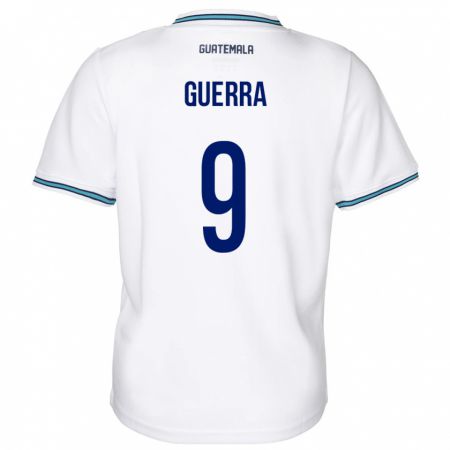 Kandiny Férfi Guatemala Oseas Guerra #9 Fehér Hazai Jersey 24-26 Mez Póló Ing