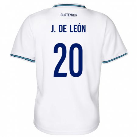 Kandiny Férfi Guatemala Jorge De León #20 Fehér Hazai Jersey 24-26 Mez Póló Ing