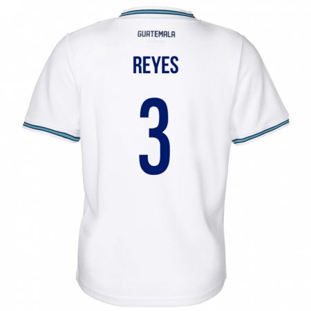 Kandiny Férfi Guatemala Martha Reyes #3 Fehér Hazai Jersey 24-26 Mez Póló Ing