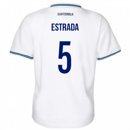 Kandiny Férfi Guatemala Elizabeth Estrada #5 Fehér Hazai Jersey 24-26 Mez Póló Ing