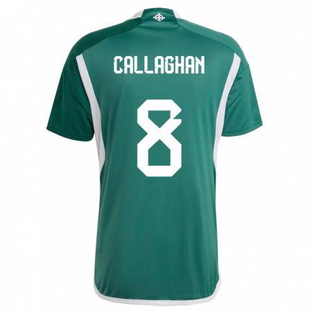 Kandiny Férfi Észak-Írország Marissa Callaghan #8 Zöld Hazai Jersey 24-26 Mez Póló Ing