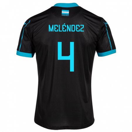 Kandiny Férfi Honduras Carlos Meléndez #4 Fekete Idegenbeli Jersey 24-26 Mez Póló Ing