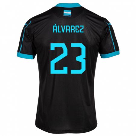 Kandiny Férfi Honduras Jorge Álvarez #23 Fekete Idegenbeli Jersey 24-26 Mez Póló Ing