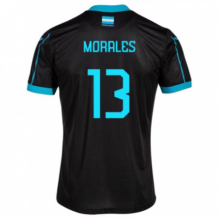 Kandiny Férfi Honduras Maikol Morales #13 Fekete Idegenbeli Jersey 24-26 Mez Póló Ing