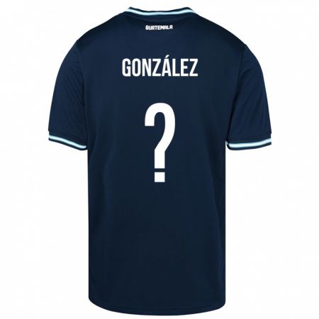 Kandiny Férfi Guatemala Erick González #0 Kék Idegenbeli Jersey 24-26 Mez Póló Ing