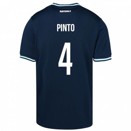 Kandiny Férfi Guatemala José Carlos Pinto #4 Kék Idegenbeli Jersey 24-26 Mez Póló Ing